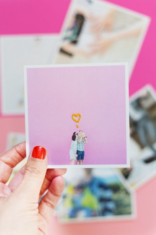 DIY Embroidered Instagrams Idea
