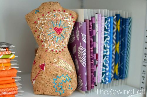 DIY Embroidered Zenbroidery Cork Mannequin