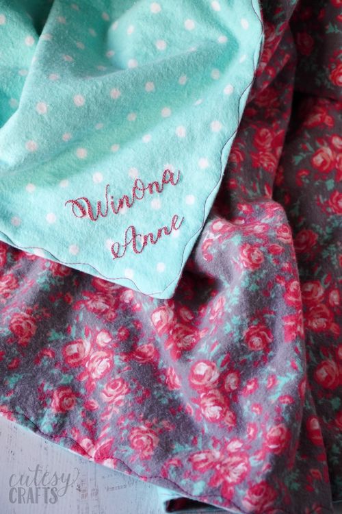 DIY Embroidery Baby Blanket