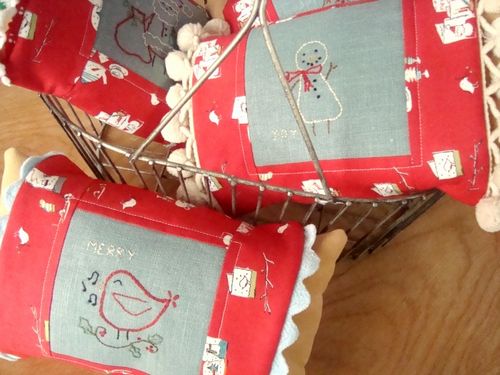 DIY Embroidery Christmas Pillow Cover