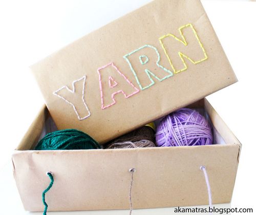 Make A Embroidered Yarn Box