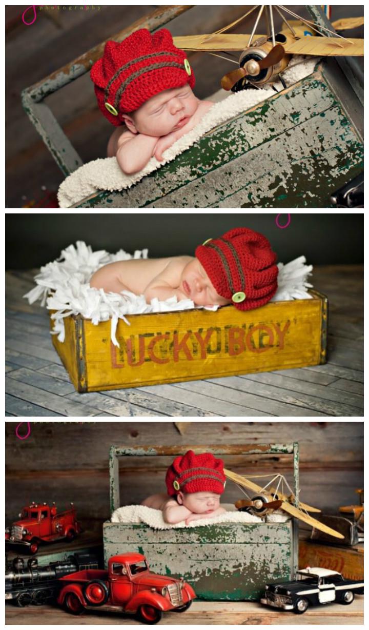 Crochet Baby Brim Beanie