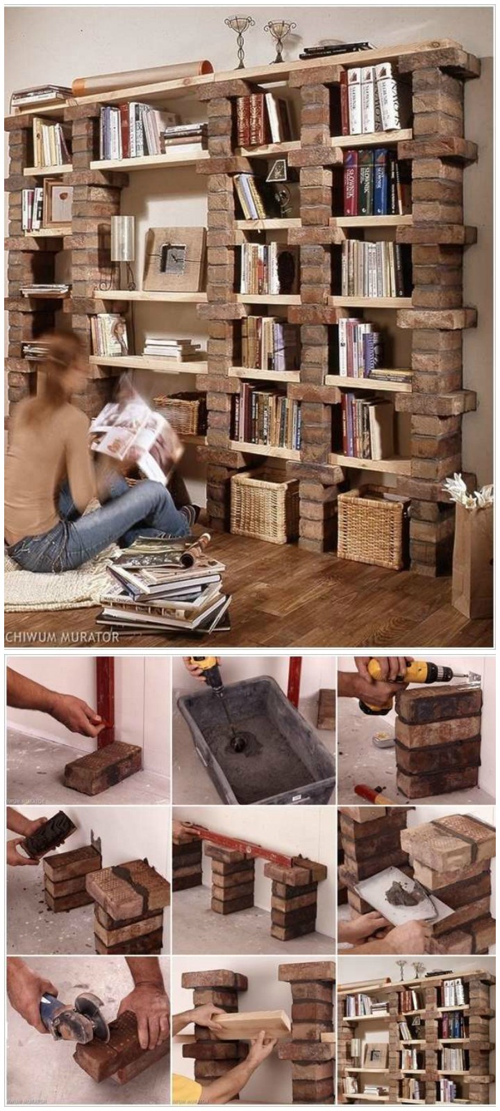 Industrial Rustic Brick and Wood 