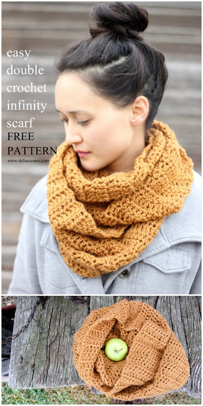 Double Crochet Infinity Scarf