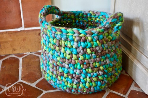 Crochet Chunky Floor Basket