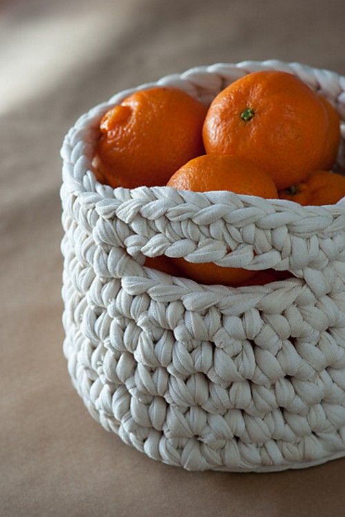 Crochet Crochet Basket With Handles