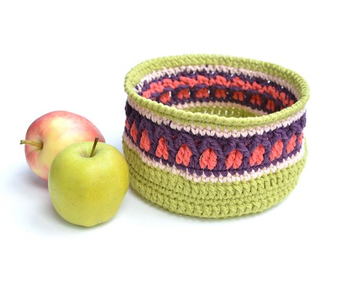 Crochet Fall Apple Basket