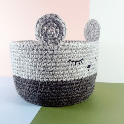 Crochet Little Bear Basket
