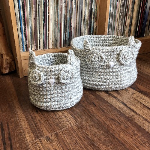 Crochet Owl Storage Basket