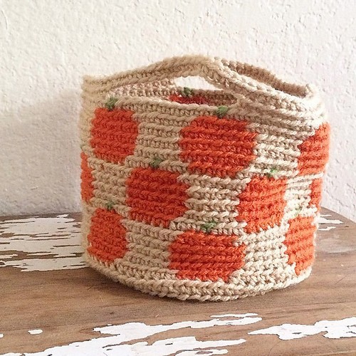 Crochet Pumpkin Baskets