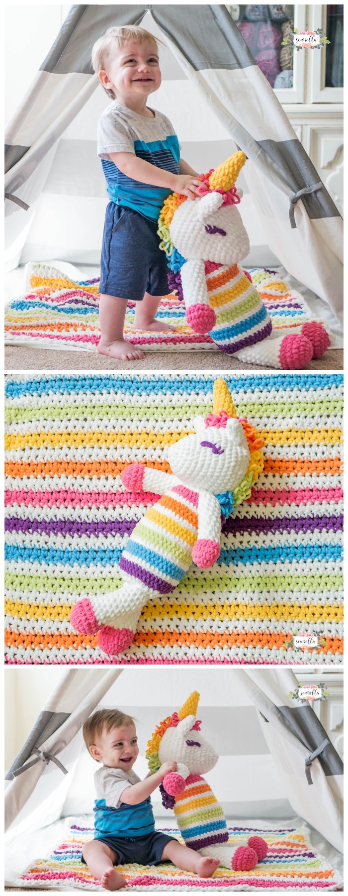 Lola the Crochet Plushy Unicorn