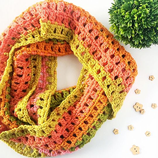 Frost Crochet Infinity Scarf