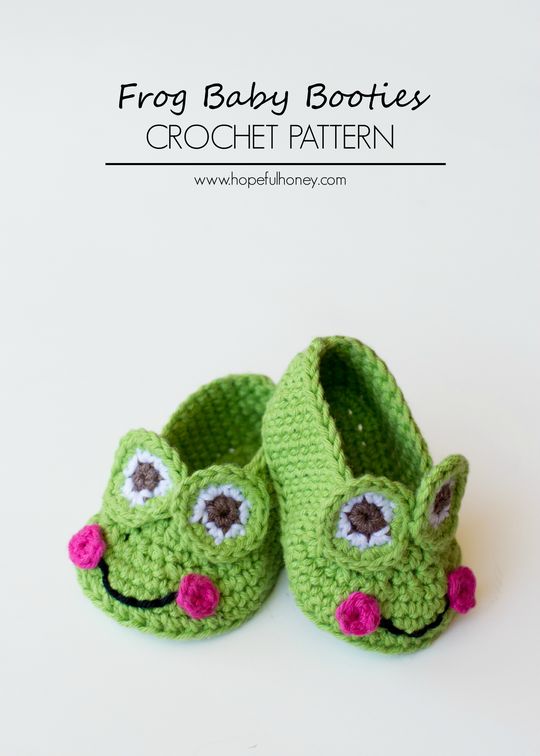 Crochet Baby Frog Booties