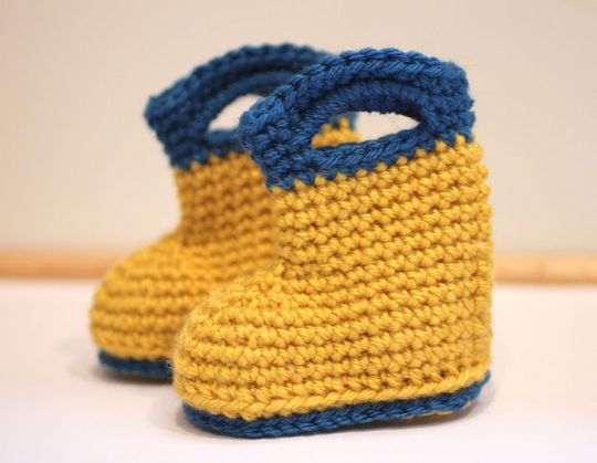 Crochet Rain Baby Boots