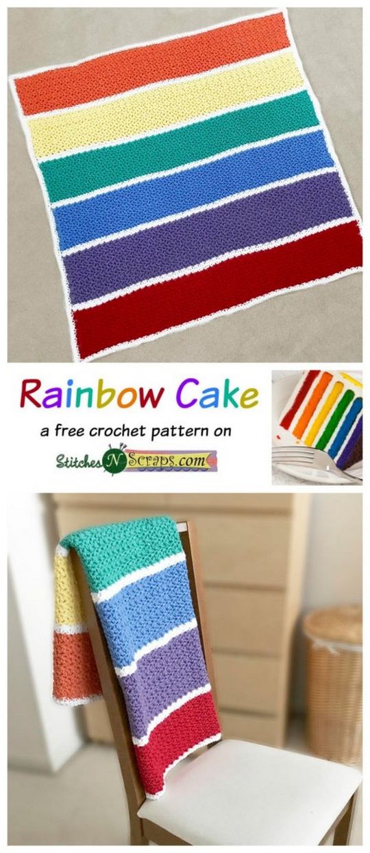 Crochet Rainbow Cake Pattern
