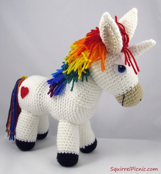 Crochet Rainbow Donkey Pattern
