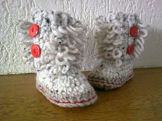 Crochet Revisited Loop Baby High Ankle Booties