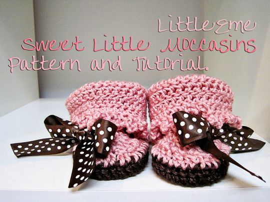 Crochet Sweet Little Baby Moccasins