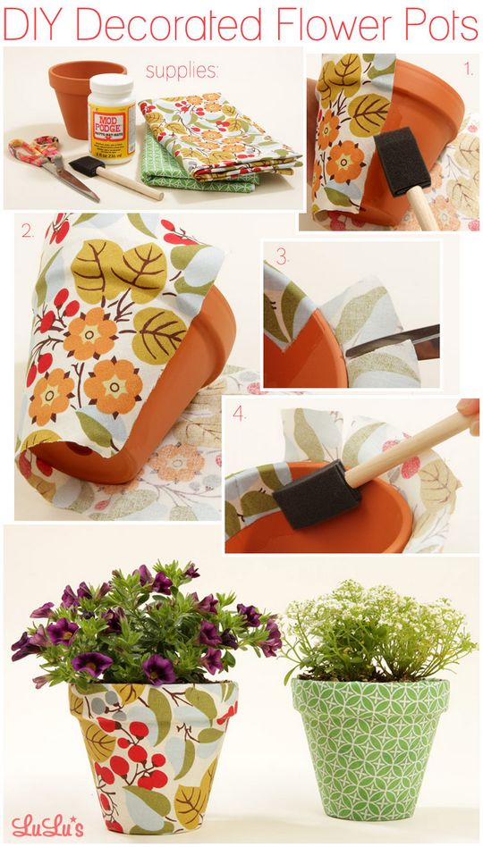 DIY Decorated Flower Pots