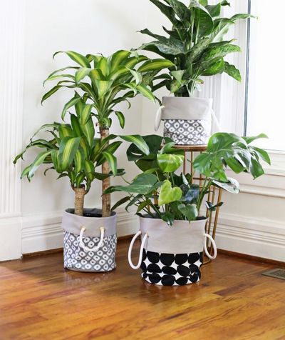 DIY Fabric Planter Idea