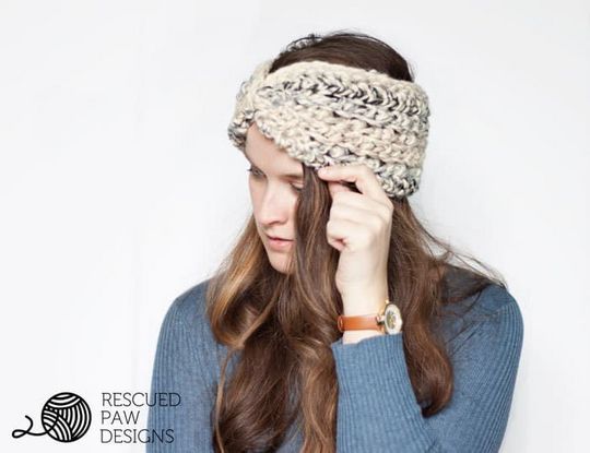 Easy Ear Warmer Chunky Crochet Pattern