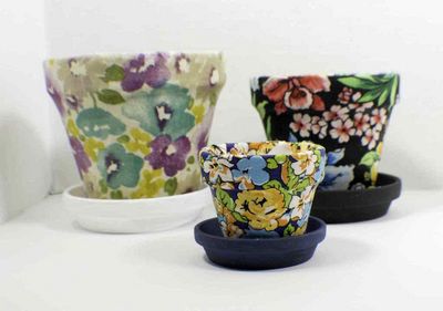 Make DIY Fabric Covered Plant Pots Craft