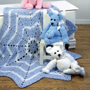Free Crochet Teddy Bear Round Blanket Pattern