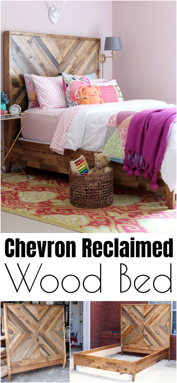 Chevron Reclaimed Wood Bed