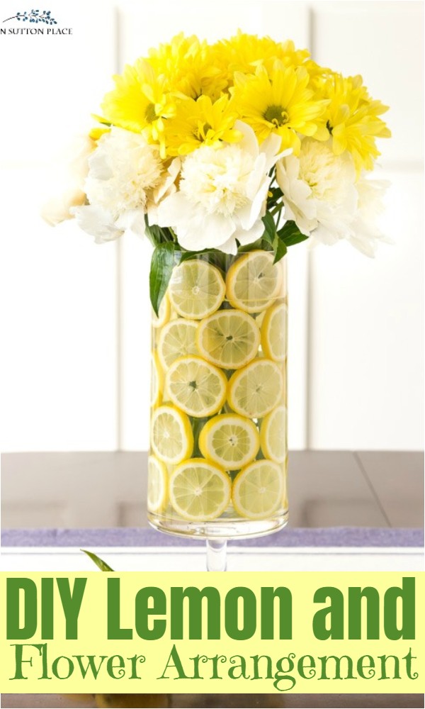 DIY Lemon and Flower Arrangement
