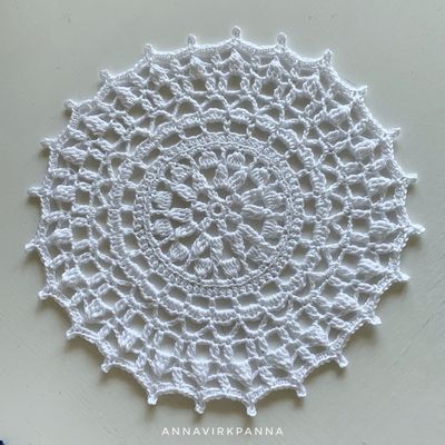 Free Crochet Cornflower Mandala Pattern