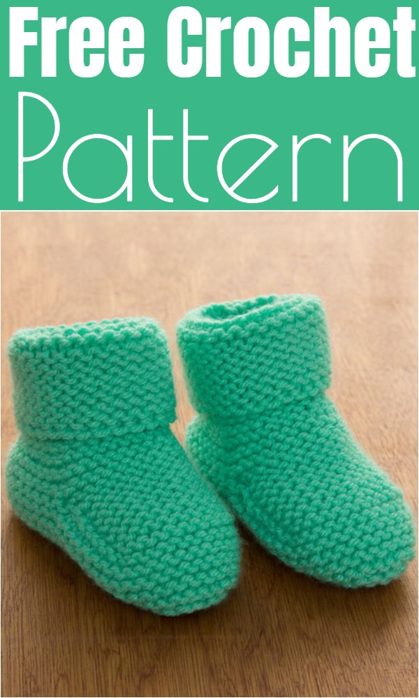 Garter Stitch Baby Booties