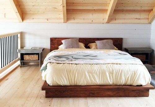 Rustic Modern 2x6 Platform Bed