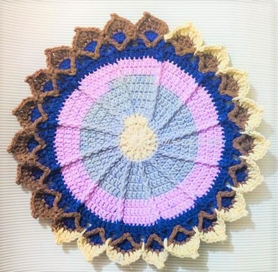 Textured Mandala Crochet Doily Pattern
