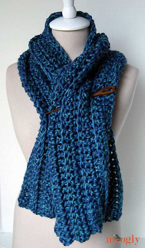 Crochet Big Rib Scarf