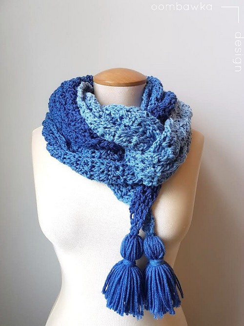 Crochet Ocean Breeze Scarf