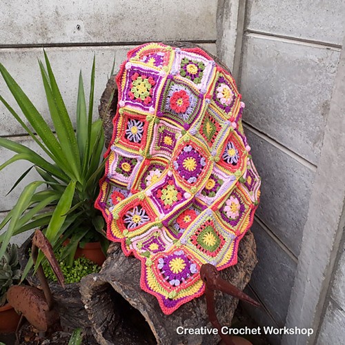 Crochet Groovy Granny Baby Blanket