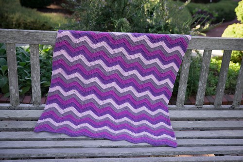 Crochet Happy Herringbone Chevron Blanket