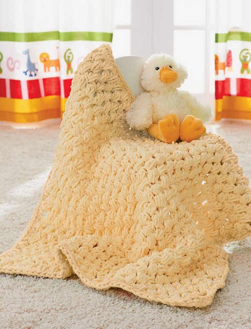Crochet Puffy Baby Blanket