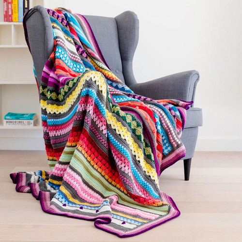 Crochet Rainbow Sampler Blanket