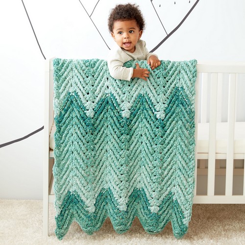 Crochet Ridged Baby Blanket