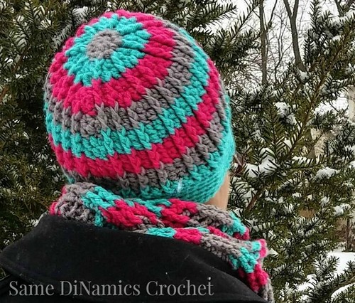 Crochet Cables & Stripes Hat