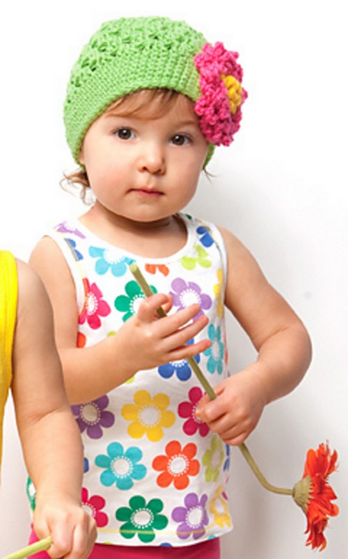 Crochet Floral Hat