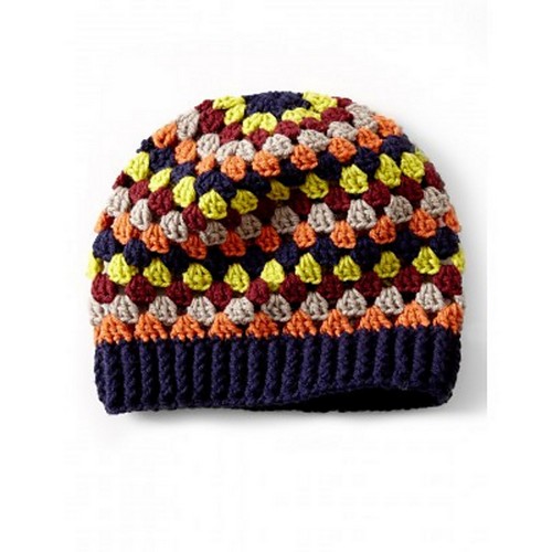 Crochet Granny Stripes Hat