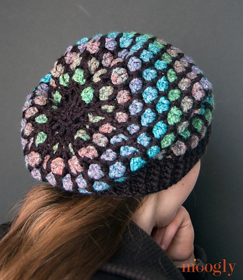 Crochet Moroccan Midnight Slouch Hat