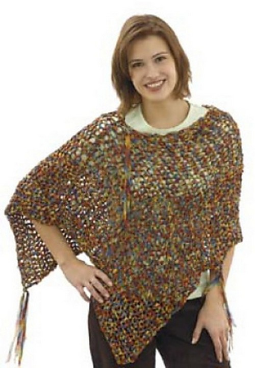 Crochet Ribbon Poncho
