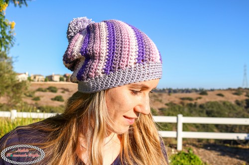Crochet Spiral Slouchy Hat