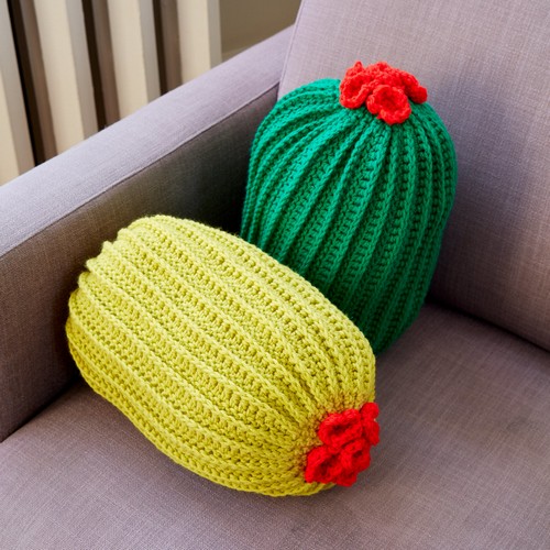 Crochet Cactus Pillow