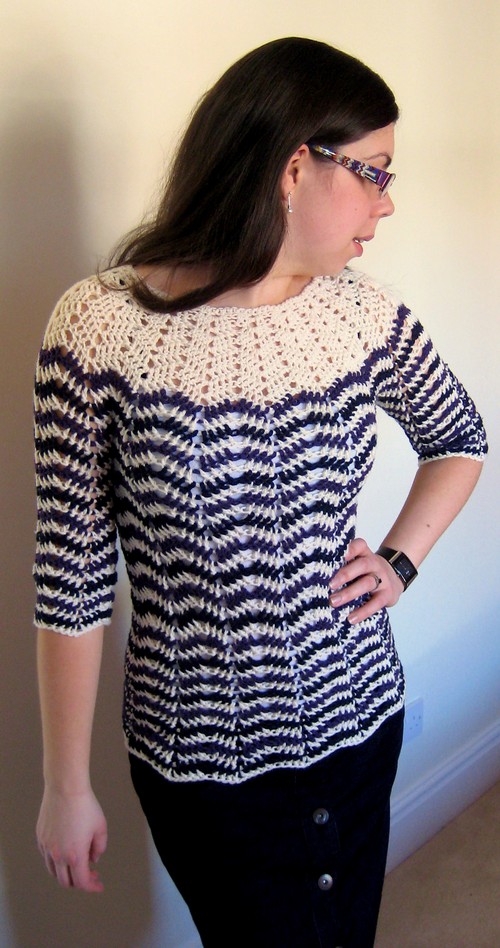 Crochet Chevron Stripes 3 Season Sweater