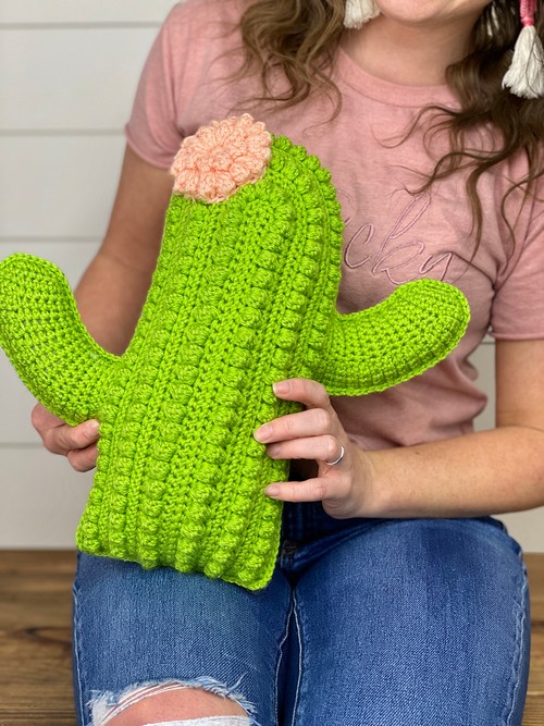 Crochet Crafty Cactus Pillow