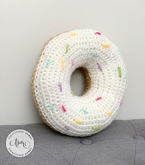 Crochet Little Doughnut Pillow Plush